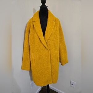 Magaschoni Mustard Teddy Coat Size L